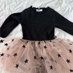 Petite Hailey long sleeve star tutu dress